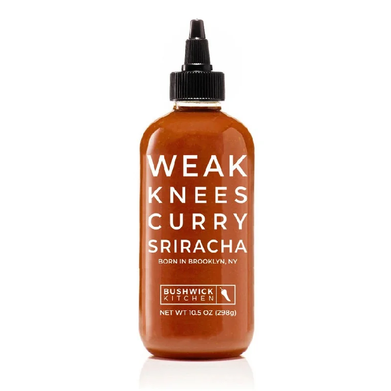 leather waist belt with patterned finish for casual pants -BUSHWICK KITCHEN - 'WEAK KNEES' CURRY SRIRACHA SAUCE