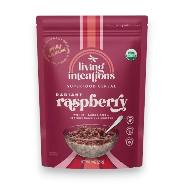 stylish belt for casual pants with square buckle -LIVING INTENTIONS - RADIANT RASPBERRY SUPERFOOD CEREAL