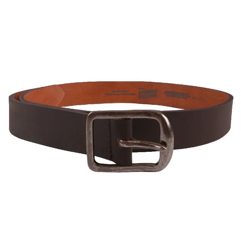 comfortable leather waist belt with chic buckle -Thick Belt - 7mm Bovine Leather - Brown