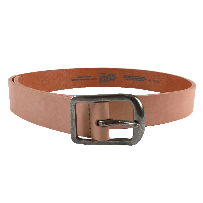 wide waist belt for casual skirts with floral design -Thick Belt - 7mm Bovine Leather - Natural Tan