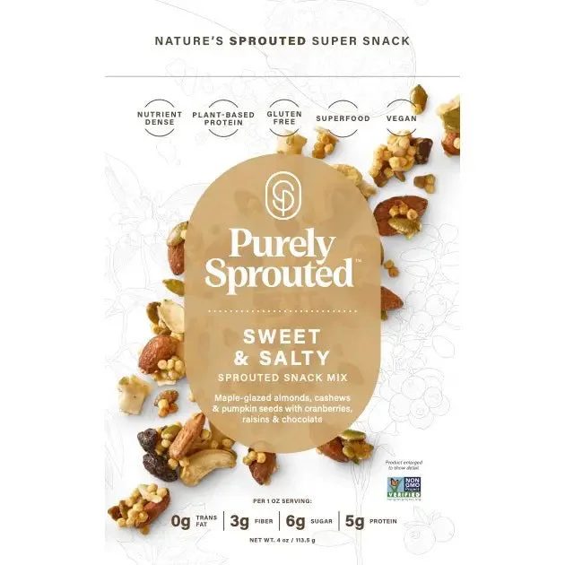 premium waist belt for skirts with modern finish -PURELY SPROUTED - SWEET AND SALTY SPROUTED SNACK MIX