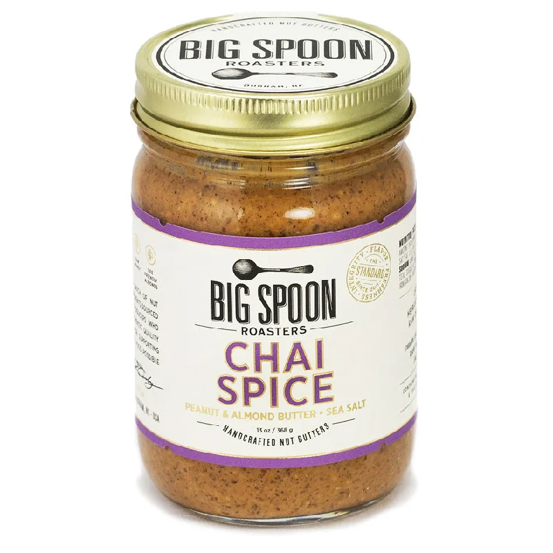 casual waist belt with large buckle for business trousers -BIG SPOON ROASTERS - CHAI SPICE PEANUT ALMOND SEA SALT NUT BUTTER