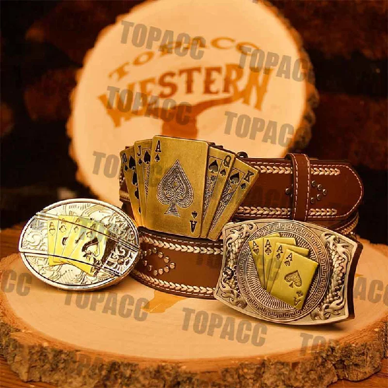 stylish leather belt with decorative design for casual outfits -Vintage Poker Set