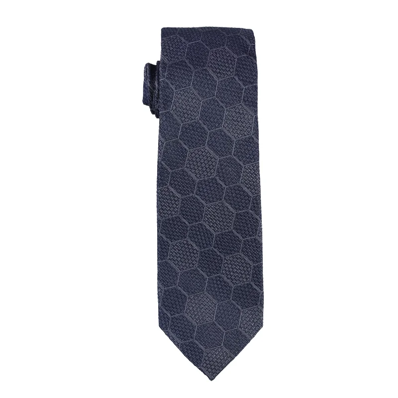 affordable silk wedding necktie combinations-Alfani Mens Geomtric Self-Tied Necktie - One Size