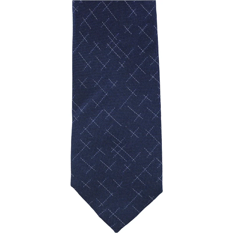 luxurious necktie options for wedding celebrations-Alfani Mens Silk Self-tied Necktie, Blue, One Size - One Size