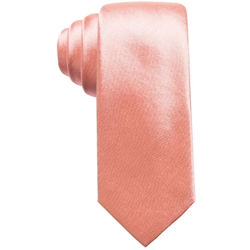 silk necktie options for office meetings-Alfani Mens Solid Silk Self-Tied Necktie - One Size