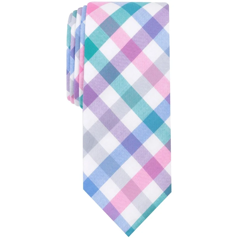 high-end silk necktie designs for weddings-bar III Mens Bold Color Self-tied Necktie, Pink, One Size - One Size