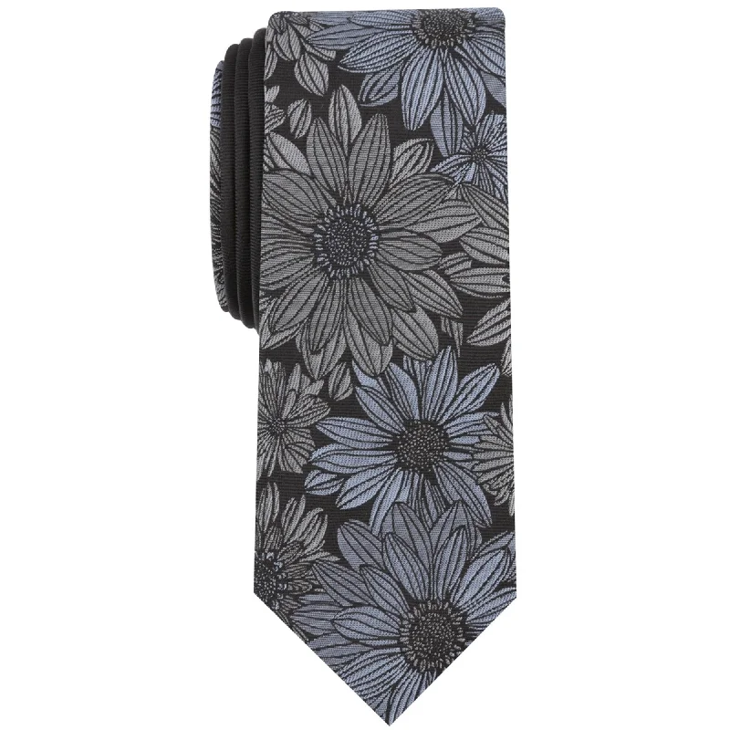 best silk wedding necktie sets for men-Bar Iii Mens Floral Self-Tied Necktie - One Size