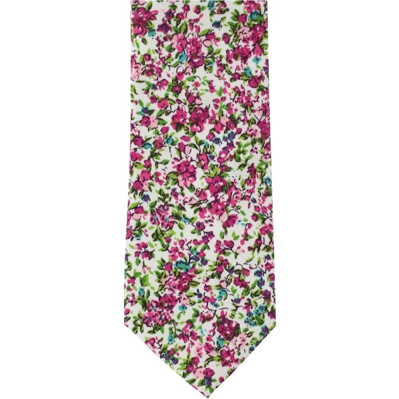 colorful silk necktie ideas for formal events-Bar Iii Mens Floral Skinny Self-Tied Necktie - One Size