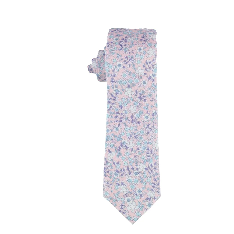 high-end silk necktie designs for office wear-Bar Iii Mens Franconia Floral Self-Tied Necktie - One Size