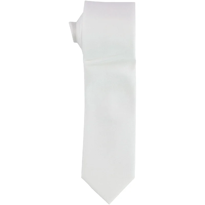 vibrant silk necktie combinations for weddings-bar III Mens Sable Solid Self-tied Necktie, White, Classic (57 To 59 in.) - Classic (57 To 59 in.)