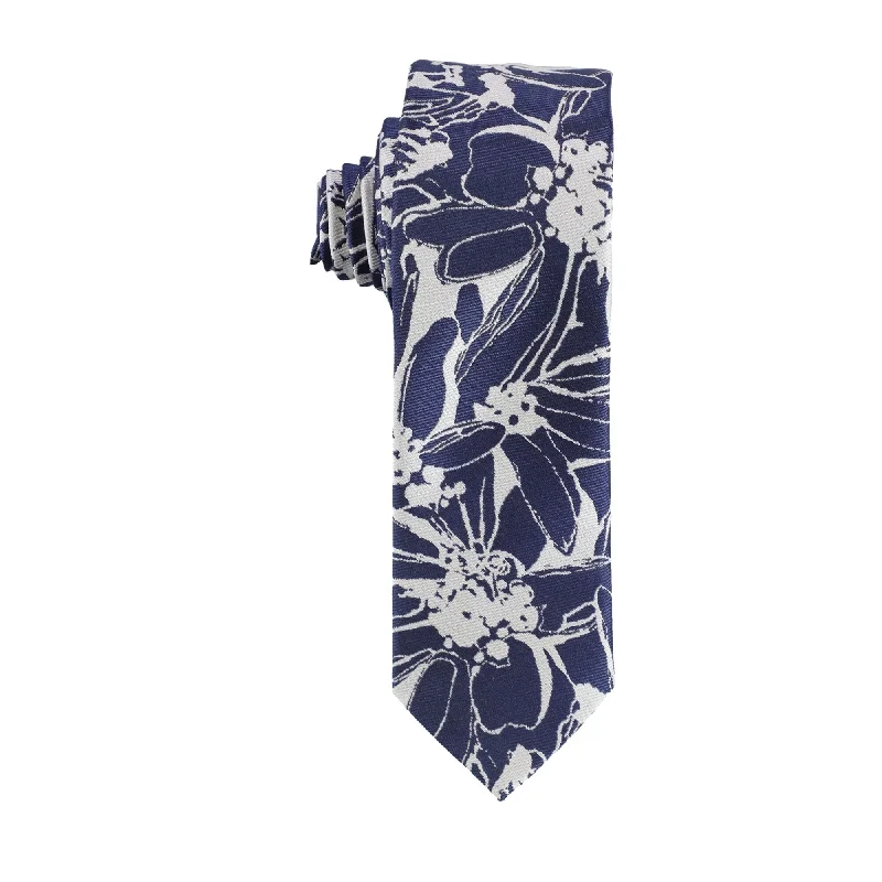 high-end silk wedding tie options-Bar Iii Mens Totness Floral Self-Tied Necktie - One Size