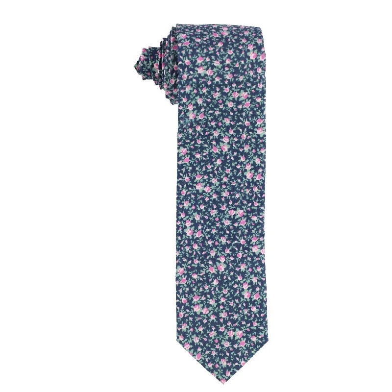 trendy business silk necktie combinations-bar III Mens Watercolor Self-tied Necktie, Blue, One Size - One Size