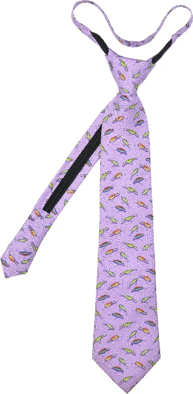 colorful silk necktie ideas for formal events-Lures Zip Tie - Purple