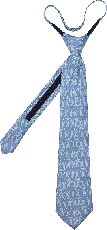 modern wedding silk necktie ideas-Secondline Zip Tie - Blue