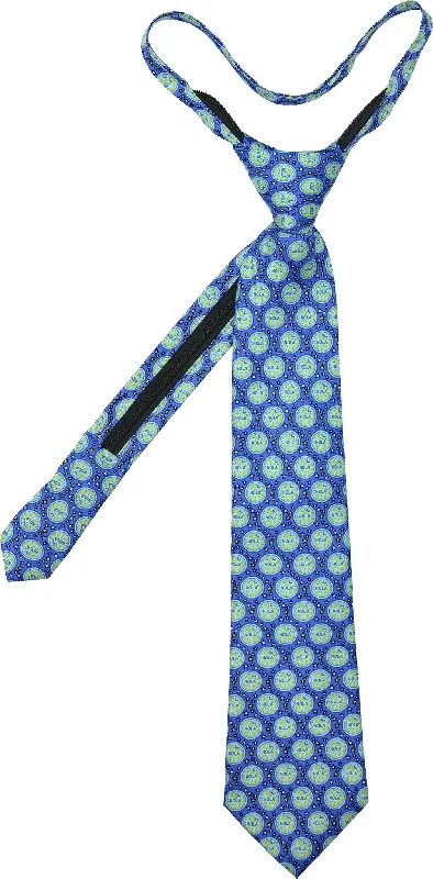 designer silk bow ties for weddings-Water Meter Zip Tie - Blue