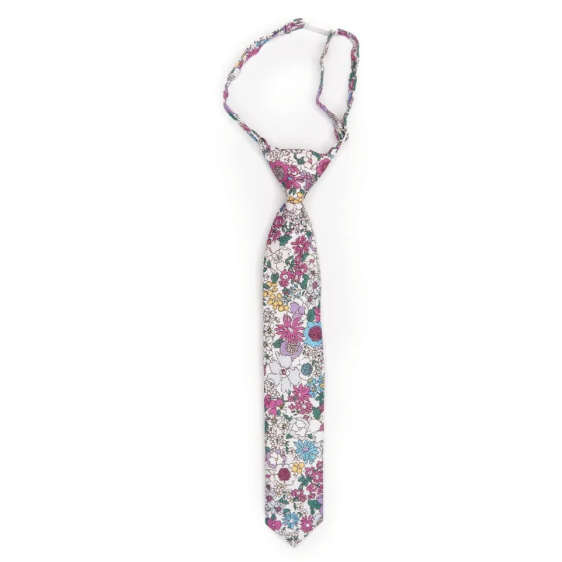 high-end silk necktie options for business events-Boys' Tie - Blooming Floral