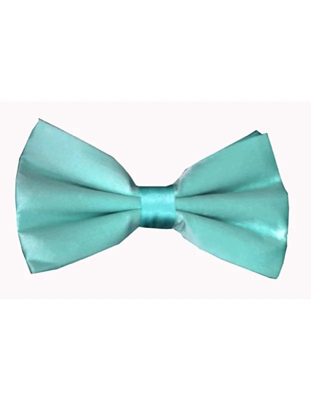 modern office silk tie designs for men-Teal Bow Tie