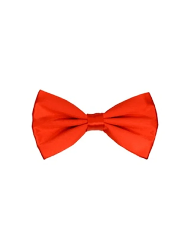 elegant silk bow ties for formal events-Red Pre-Tied Bow Tie