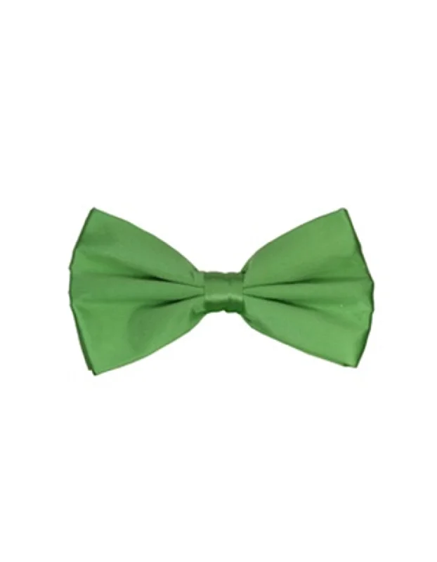 unique wedding necktie colors for men-Hunter Green Pre-Tied Bow Tie