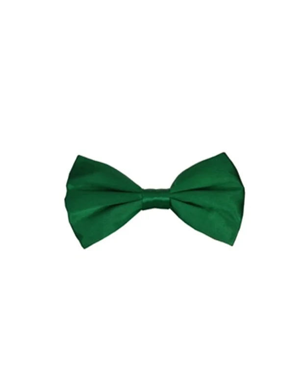 trendy wedding silk necktie designs-Forest Green Pre-Tied Bow Tie