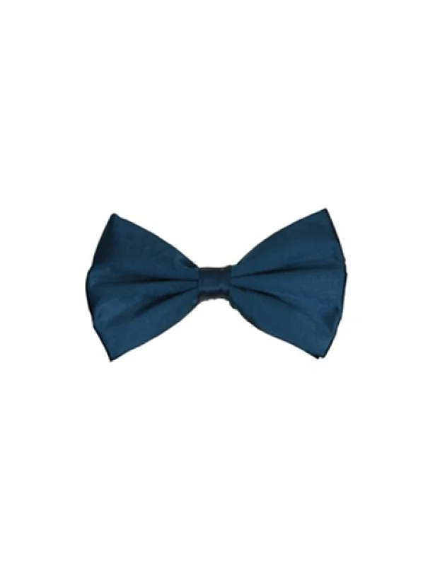 luxury silk necktie colors for weddings-Deep Teal Pre-Tied Bow Tie