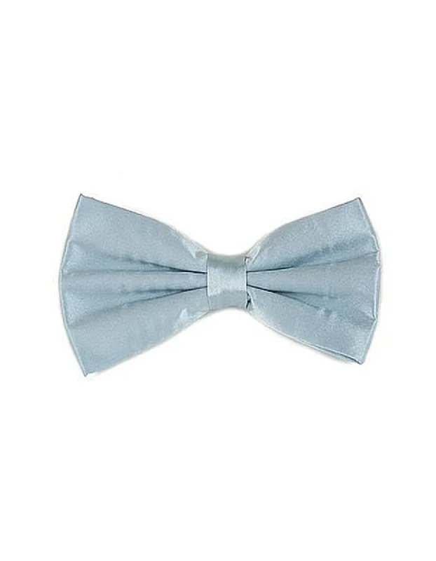 vibrant silk bow ties for office wear-Light Blue Pre-Tied Bow Tie