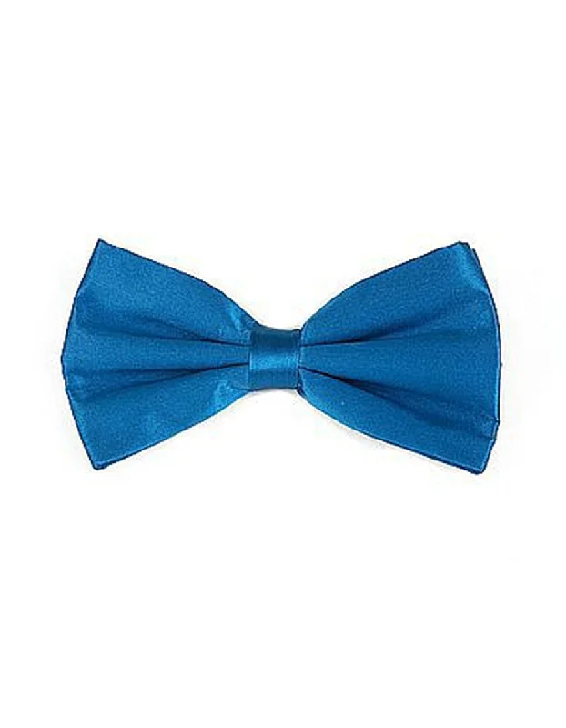 silk bow ties for office wear-Teal Bow Tie