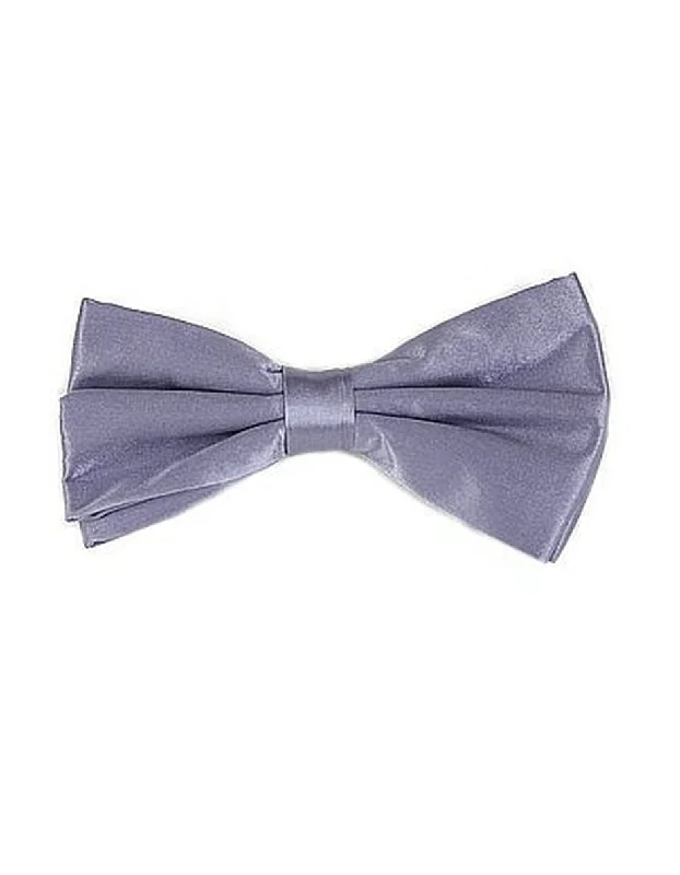 high-end silk necktie options for business events-Grey Bow Tie