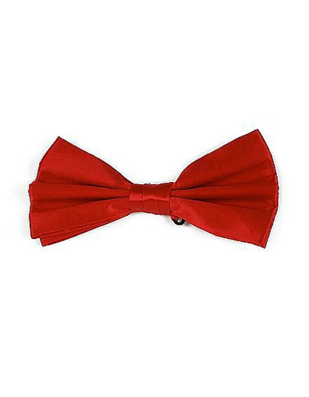 stylish patterned silk ties for business wear-Red Bow Tie