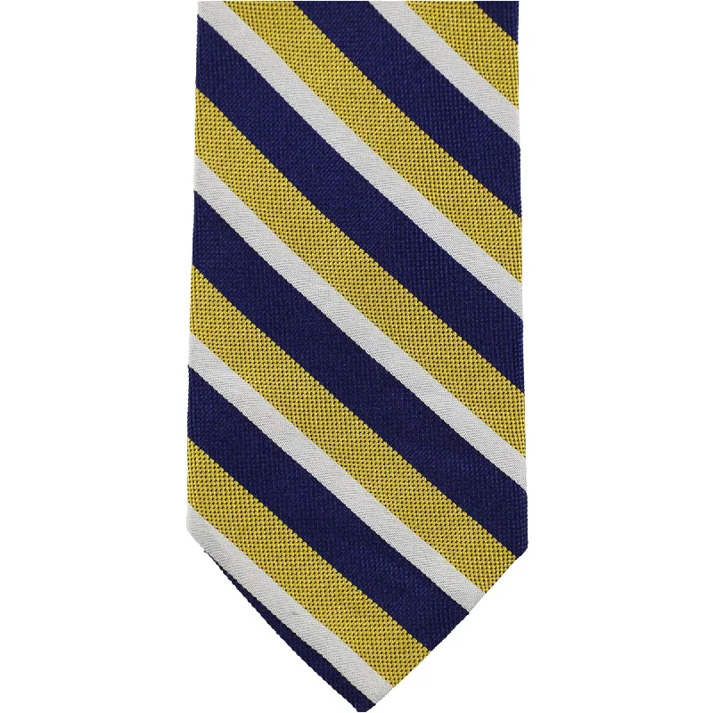 high-end silk necktie designs for office wear-Brooks Brothers Mens Striped Self-tied Necktie, Blue, One Size - One Size