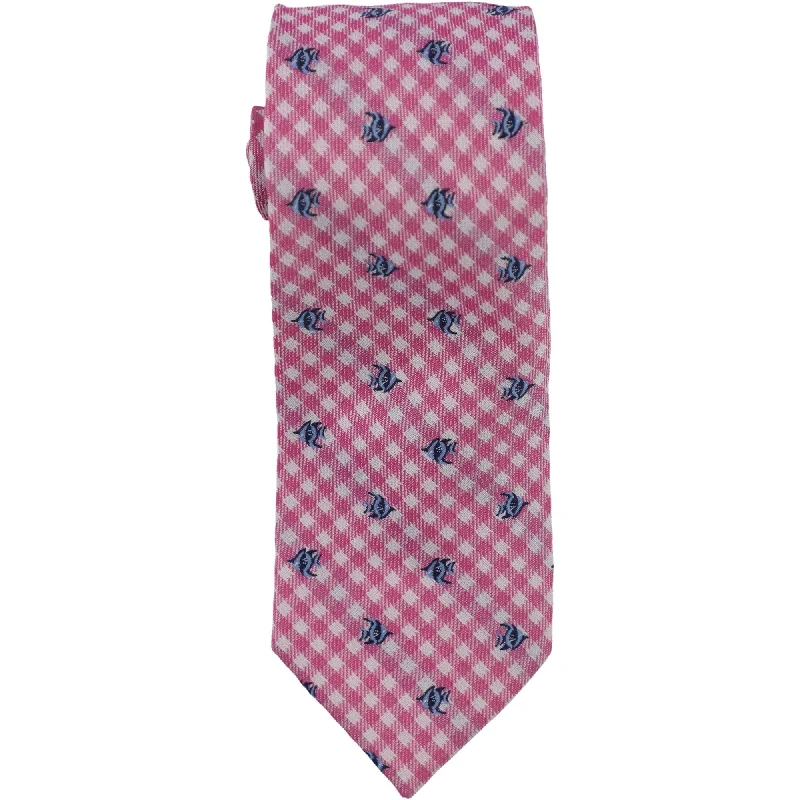 silk ties for formal office events-Club Room Mens Fish Self-Tied Necktie - One Size