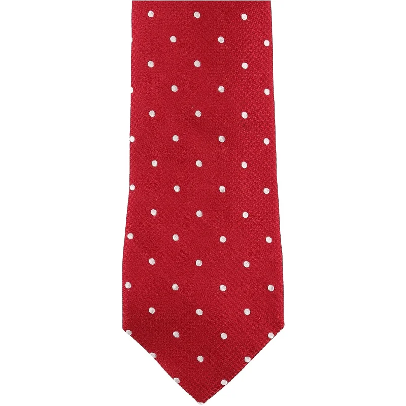 stylish silk necktie designs for formal events-Club Room Mens Polka Dot Self-tied Necktie, Red, One Size - One Size