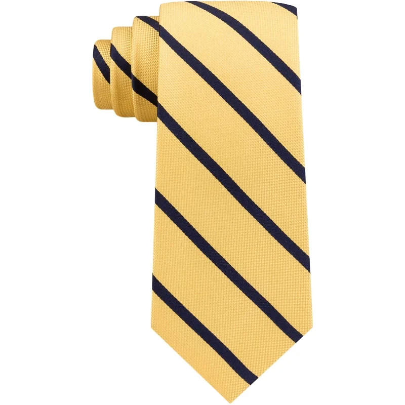 classic silk necktie sets for business wear-Club Room Mens Single Stripe Self-tied Necktie, Yellow, One Size - One Size