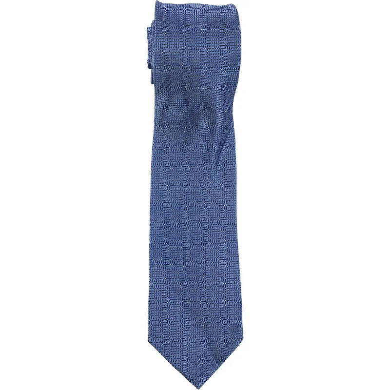 unique silk necktie combinations for men-Club Room Mens Textured Silk Self-tied Necktie, Blue, One Size - One Size