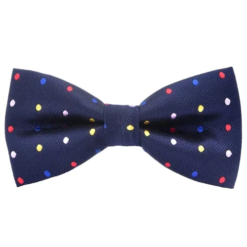 elegant silk bow ties for wedding parties-Classy Men Colorful Dotted Bow Tie