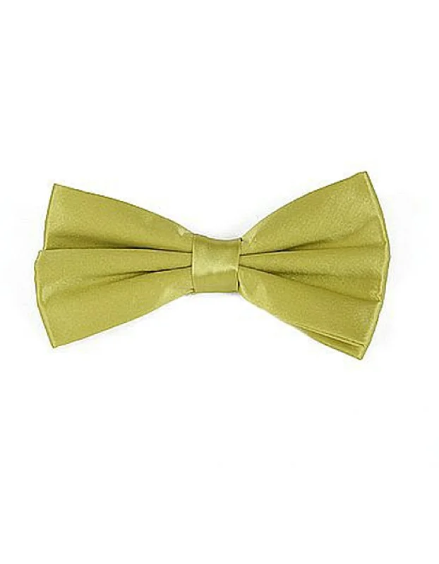 vibrant necktie options for office wear-Green Gold Bow Tie