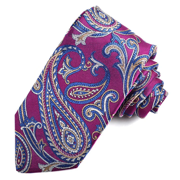 premium silk necktie designs for formal events-Christian Paul by Sidonio's Silk Woven Jacquard Tear Drop Paisley Neck Tie G20939