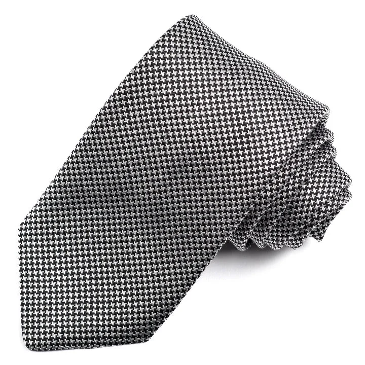 stylish wedding necktie ideas for men-Christian Paul by Sidonio's  Silk Woven Jacquard Houndstooth Neck Tie WP64320