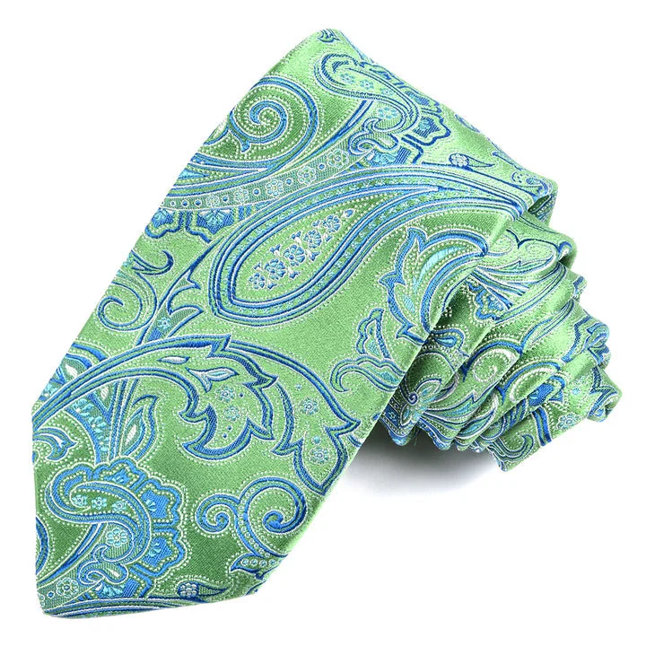 modern wedding necktie sets for men-Christian Paul by Sidonio's Silk Woven Jacquard Large Paisley Neck Tie K20739