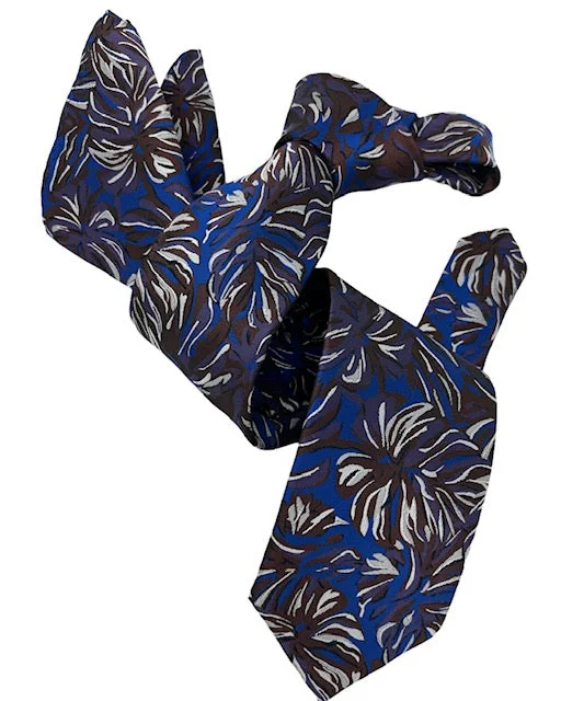 affordable designer silk necktie sets-DMITRY Men's Blue/Maroon Floral Italian Silk Tie & Pocket Square Set