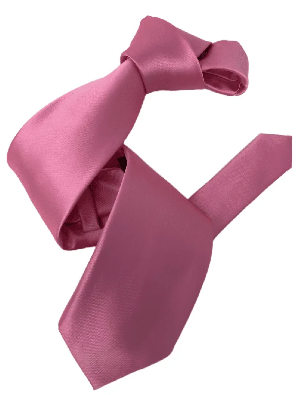 unique silk bow ties for office wear-Dmitry Men's Pink  Solid Italian Silk Tie & Pocket Square