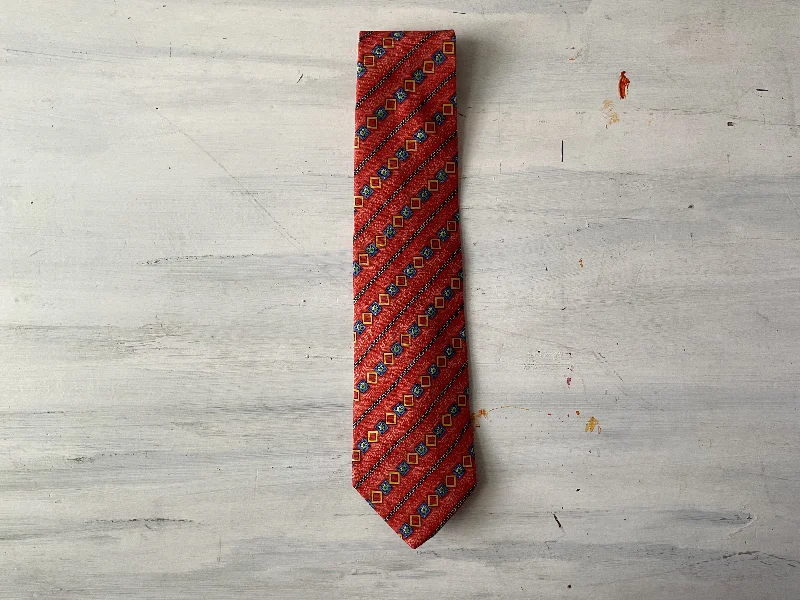 affordable designer silk necktie colors-Courrèges Paris tie