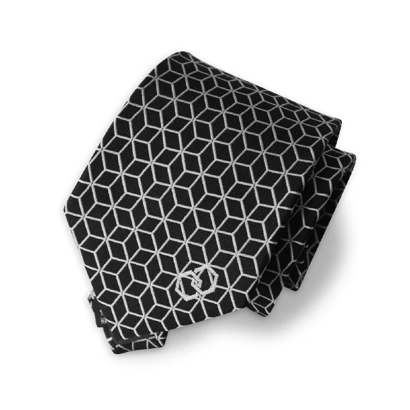 stylish wedding necktie ideas for men-Cubico Caviar Silk Tie