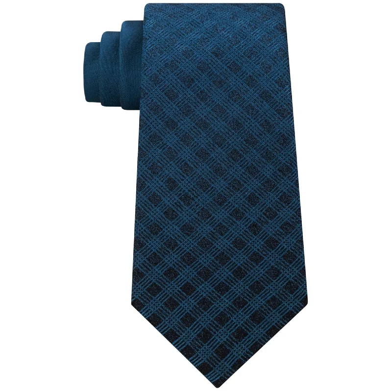 high-end silk necktie sets for weddings-Kenneth Cole Mens Panel Self-Tied Necktie - One Size