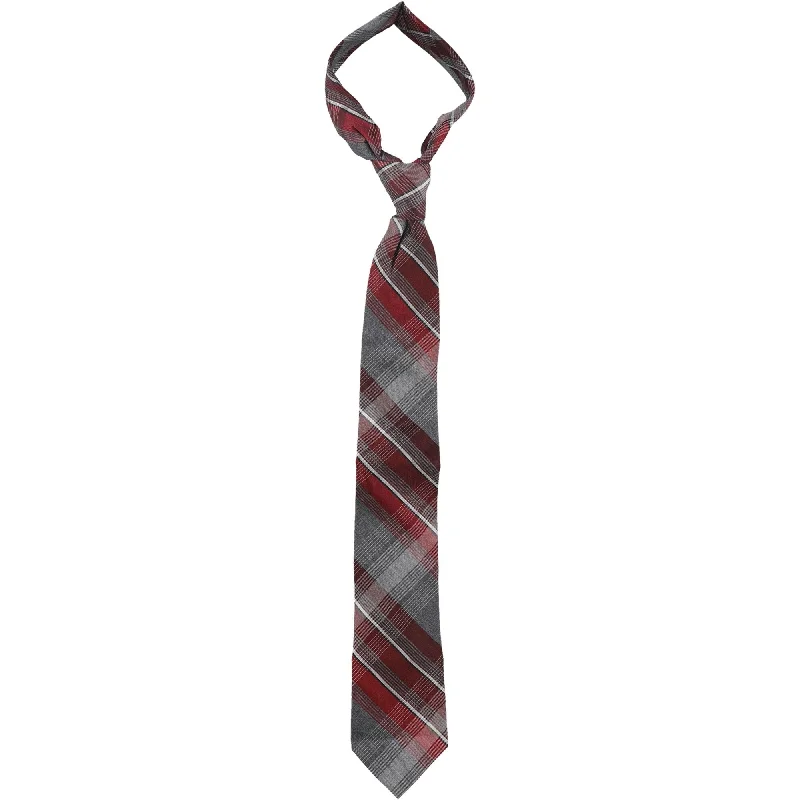 best silk necktie ideas for weddings-Kenneth Cole Mens Plaid Pre-Tied Neck Tie - One Size