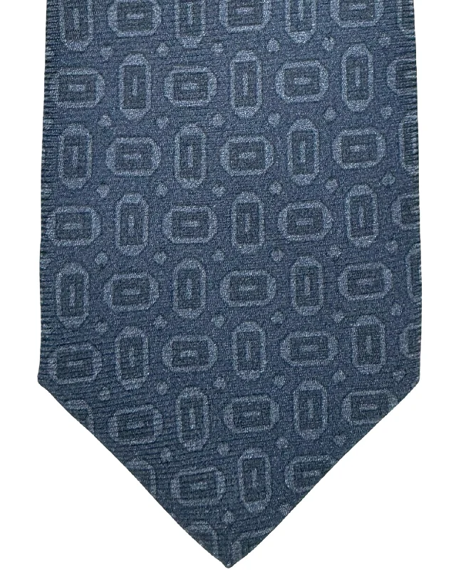 high-quality silk necktie designs for business wear-Kiton Sevenfold Tie Gray Black Geometric