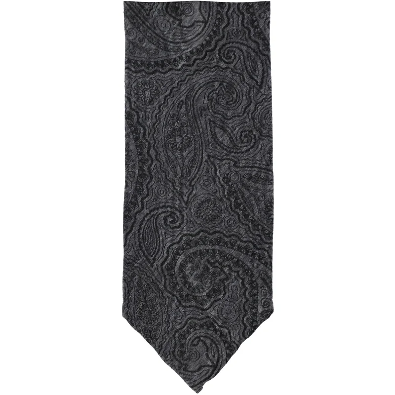 stylish patterned neckties for weddings-Michael Kors Mens Paisley Self-tied Necktie, Grey, One Size - One Size