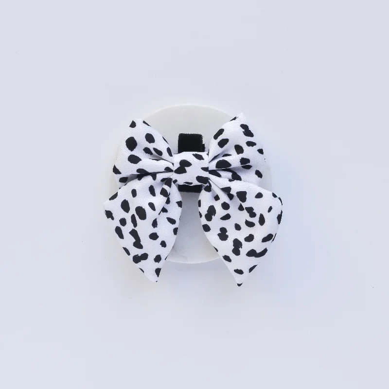 best silk necktie ideas for weddings-Monochrome Spots Sailor Bow Tie