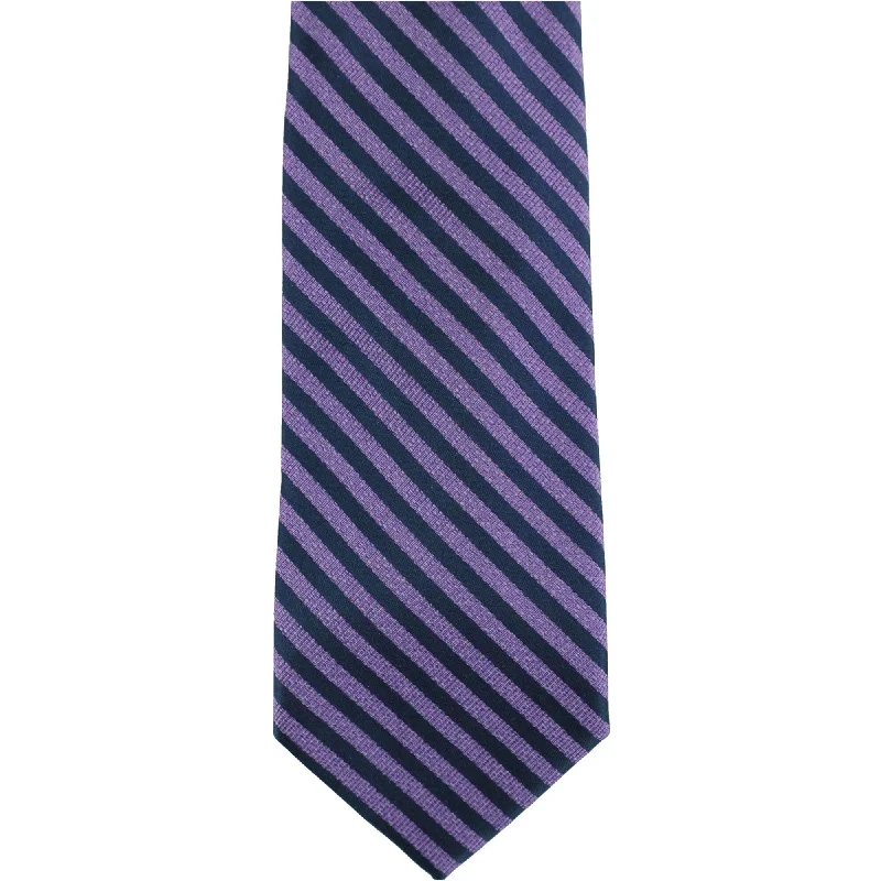 modern silk necktie combinations for office wear-Nautica Mens Striped Self-tied Necktie, Purple, One Size - One Size